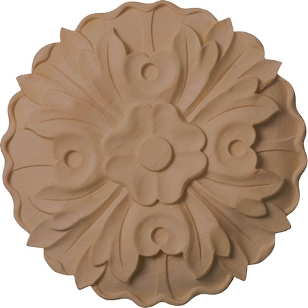 Ekena Millwork 9 1/4"W x 9 1/4"H x 1 1/8"P Large Kent Floral Round Rosette, Maple ROS09X09X01KEMA